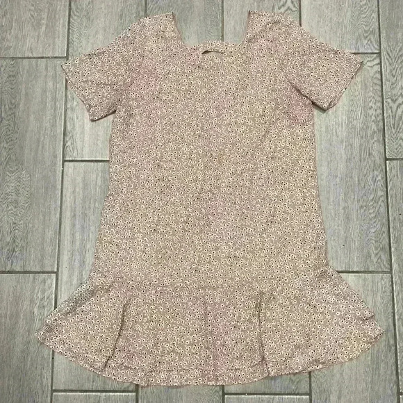Copper Key Floral Mini Dress Short Sleeve Size Large - Picture 2 of 7